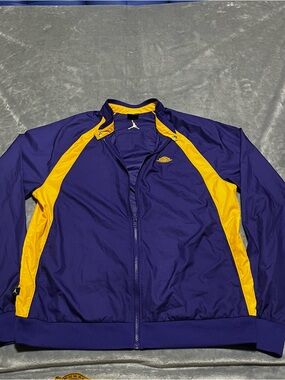 Jordan Purple and Gold Raglan Track Windbreaker Jacket